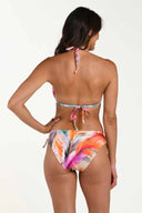La Blanca Feathered Impressions Halter Bikini Set back