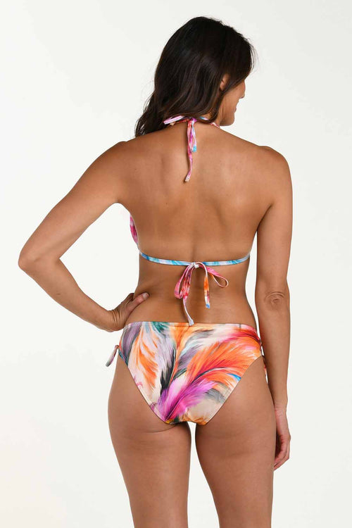 La Blanca Feathered Impressions Halter Bikini Set back