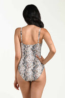 La Blanca Wild Whispers Taupe One Piece back