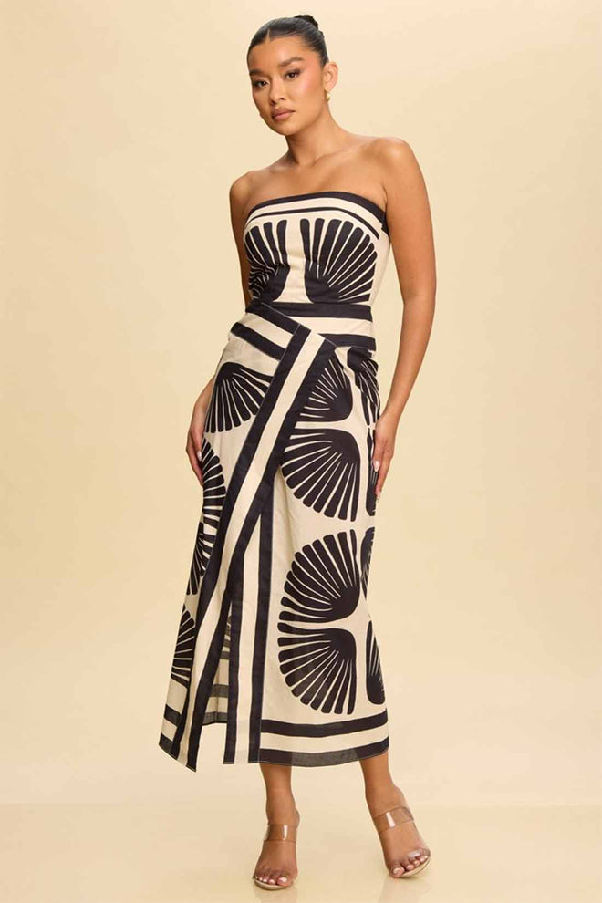 Pacifica Black Tube Midi Dress