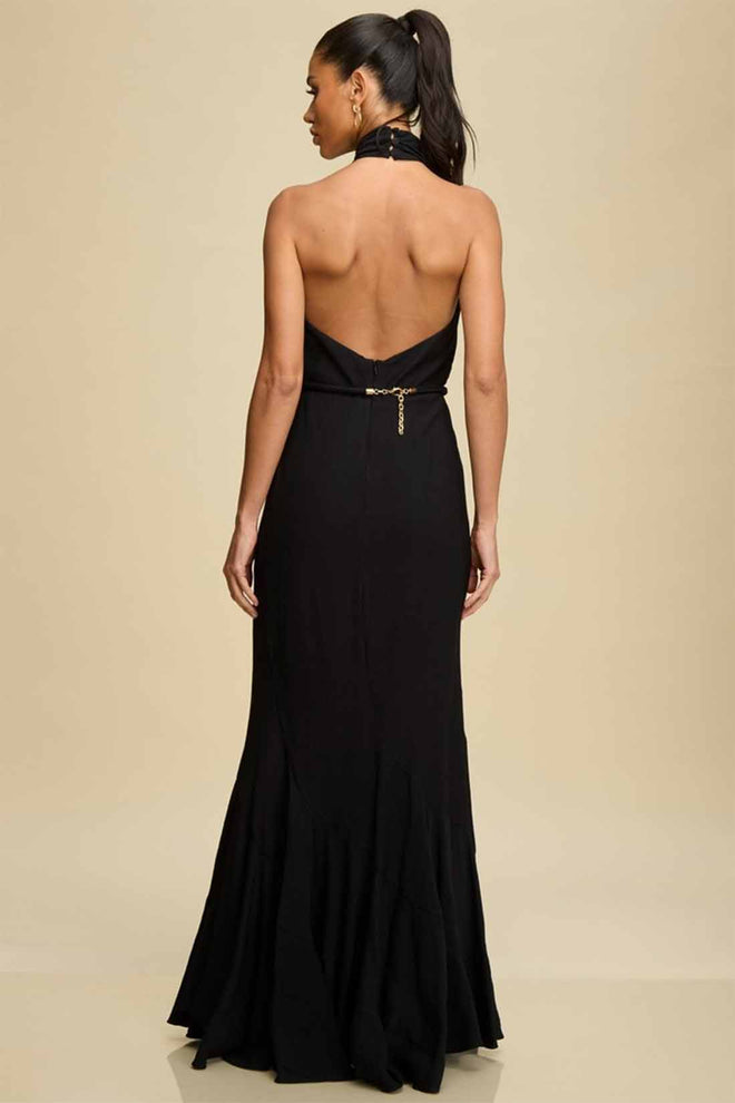 Black Dreamer Gold Maxi Dress back