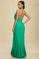 Green Dreamer Gold Maxi Dress back