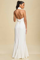 White Dreamer Gold Maxi Dress back