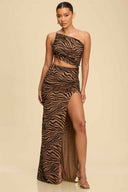 Mocha Texture Velvet Maxi Dress