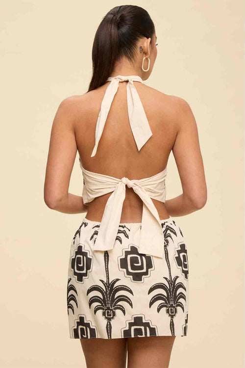 Tropics Halter Mini Dress back