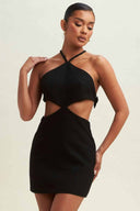 Rosie Black Bow Mini Dress