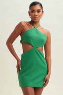 Rosie Kelly Green Bow Mini Dress