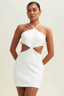 Rosie White Bow Mini Dress