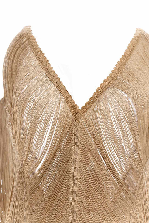 Milonga Gold Fringes Coverup detail
