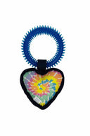 Life is Good Tie Dye Heart Pull Dog Toy back