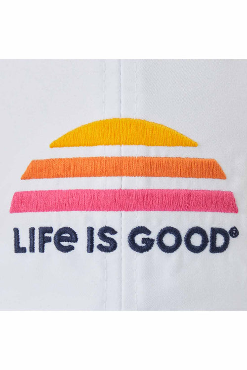 Life is Good Sunset Active Chill Cap detail