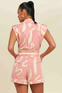 Mauve Printed Romper back