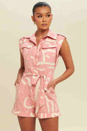 Mauve Printed Romper