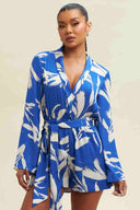 Aitana Blue Tie Romper