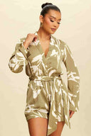 Aitana Olive Tie Romper
