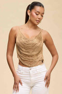 Sand Fringe Open Back Top