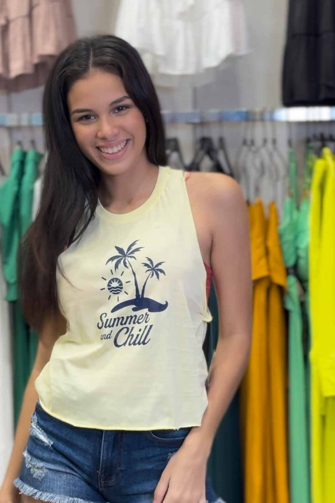 Lauren Soft Yellow Tank Top