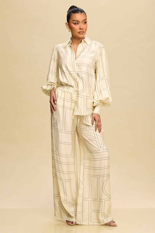 Butter Abstract Pants Set