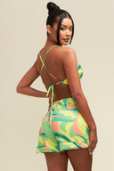 Paula Green Groovy Shorts Set back