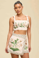 Flower Printed Skirt Set