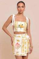 Vintage Floral Skirt Set