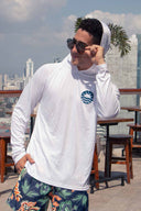 White UV Hooded Long Sleeve Rashguard