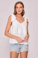 Chiara Ivory Tie Top