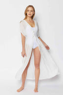 Manuela White Lace Kimono front