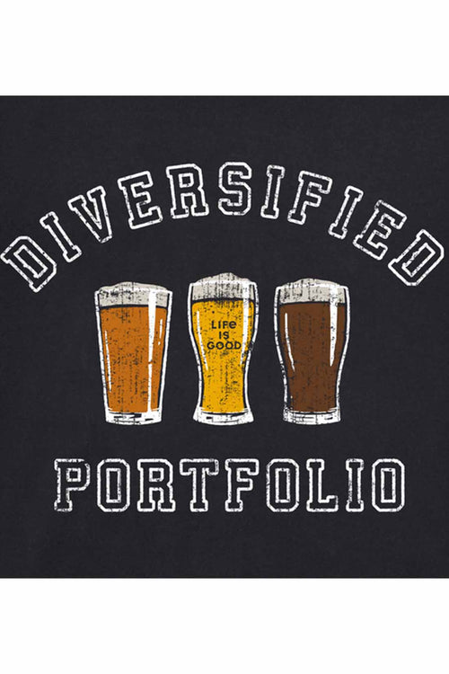 Life is Good Diversified Portfolio Beer T Shirt detail