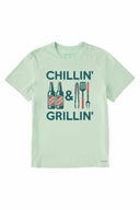Life is Good Chillin and Grillin Beer BBQ T Shirt
