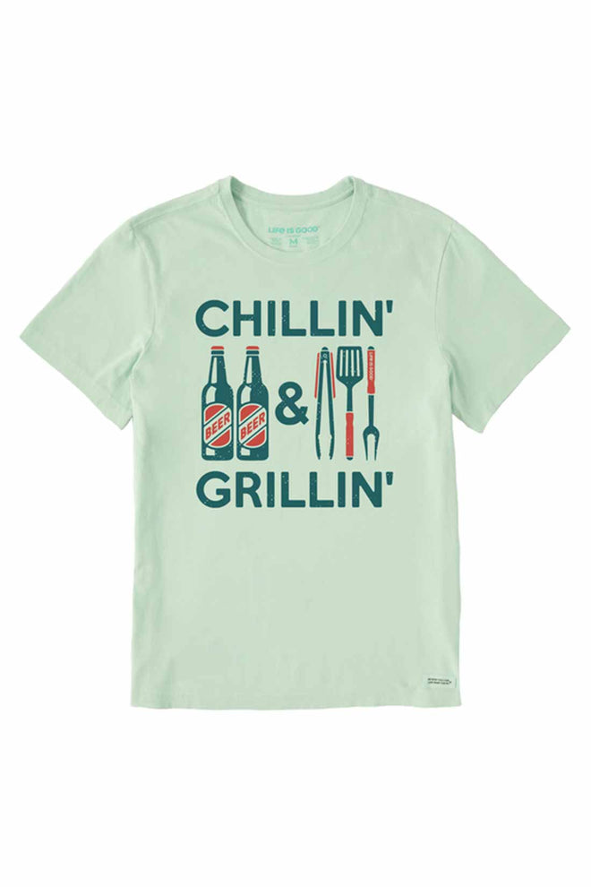 Life is Good Chillin and Grillin Beer BBQ T Shirt