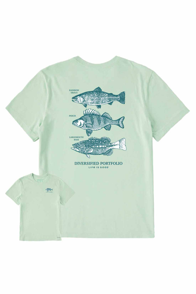 Life is Good Diversified Freshwater Catches Crusher T Shirt