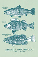 Life is Good Diversified Freshwater Catches Crusher T Shirt detail