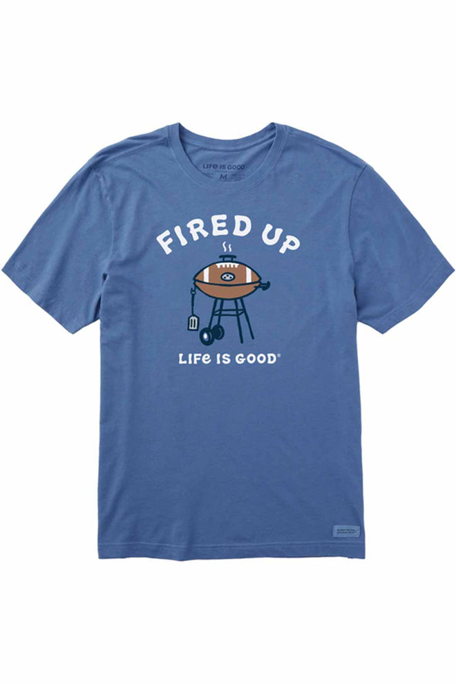 Life is Good Fired Up Grill Crusher T Shirt