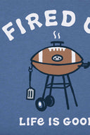 Life is Good Fired Up Grill Crusher T Shirt detail