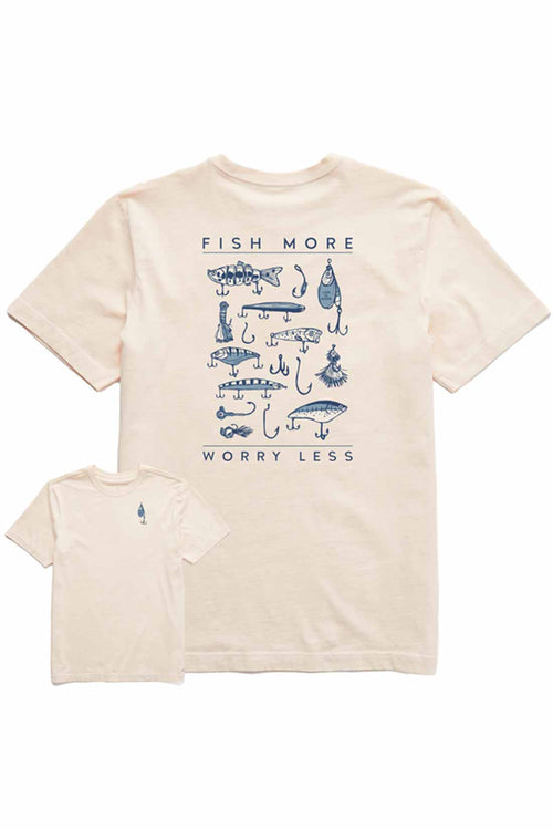 Life is Good Fish More Worry Less T Shirt