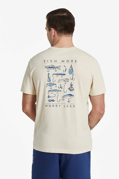 Life is Good Fish More Worry Less T Shirt back