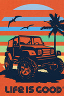 Life is Good Groovy Palm Crusher T Shirt detail