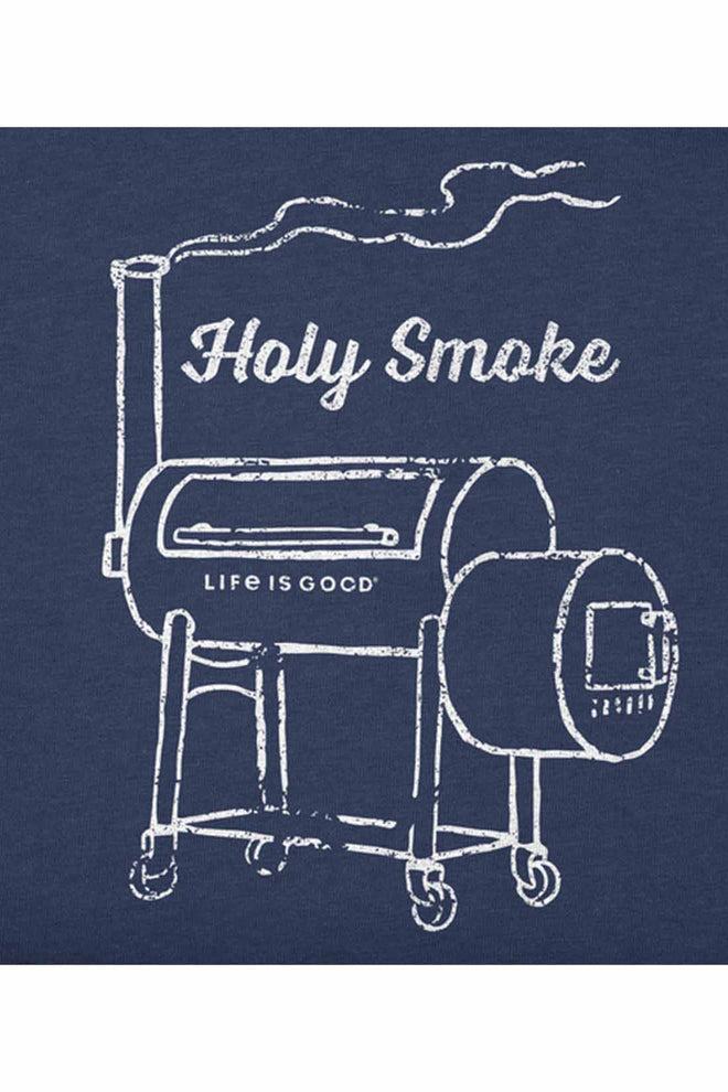 Life is Good Holy Smoke Smoker T Shirt print