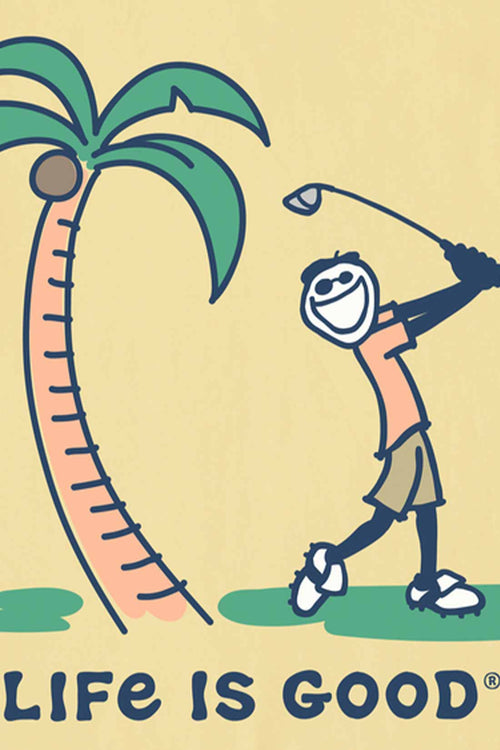 Life is Good Jake Palm Golf T Shirt detail