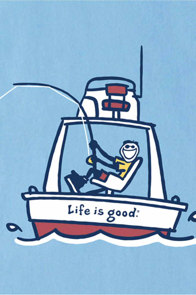 Life is Good Jake Sport Fishing T Shirt detail