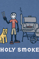 Life is Good Jake and Rocket Holy Smoke T Shirt detail