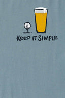 Life is Good Keep It Simple Golf Beer T Shirt front