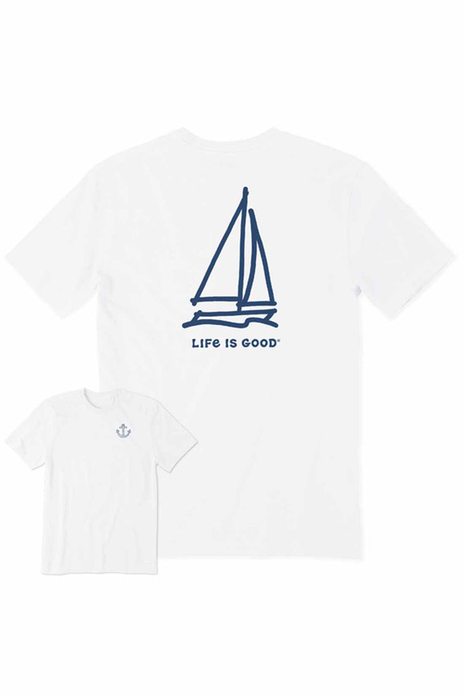 Life is Good Sailboat Crusher T Shirt