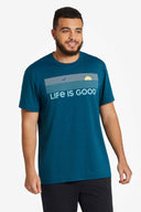 Life is Good Linear Oceanview Active T Shirt