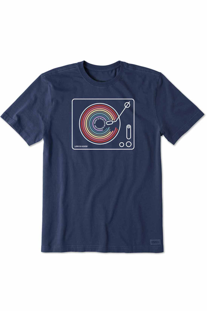 Life is Good Music Color Turntable T Shirt