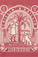 Life is Good Retro Chillin and Grillin T Shirt back