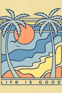 Life is Good Retro Palms Scene T Shirt detail