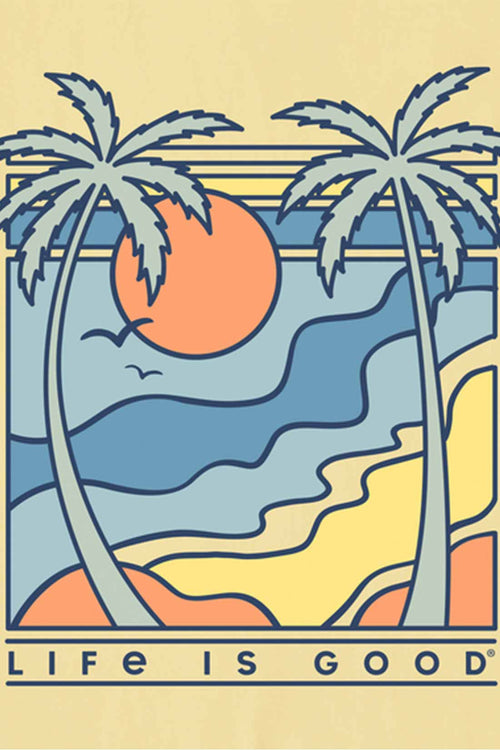 Life is Good Retro Palms Scene T Shirt detail