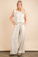 Oatmeal Woven Pants Set